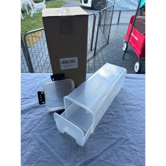 Bread Storage Container with drawer Tray, Airtight Lid, Bread Holder- Clear - Picture 3 of 3
